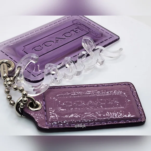 Coach Poppy Three Hangtag/Charm Set *Purple/Silver* EUC - Picture 2 of 13